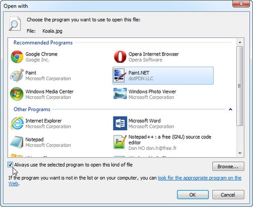 7 cách thay đổi các ứng dụng mặc định trong Windows 7 cách thay đổi các ứng dụng mặc định trong Windows