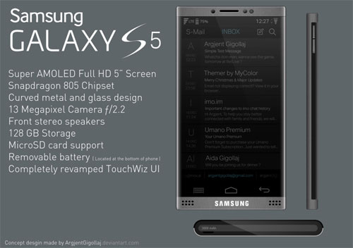 Những ý tưởng thiết kế đẹp mắt cho Galaxy S5