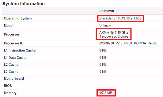 Rò rỉ cấu hình BlackBerry Jakarta hỗ trợ bàn phím QWERTY