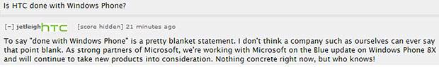 Nguyên văn phát biểu của đại diện HTC HTC 8X chắc chắn sẽ lên Windows Phone 8.1