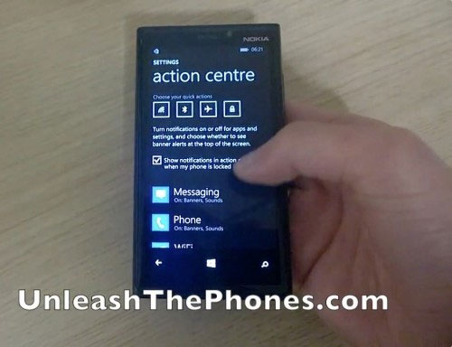 Thanh thông báo Action Centre Những cập nhật được mong chờ trên Windows Phone 8.1