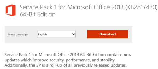 Microsoft phát hành bản cập nhật Service Pack 1 cho Office 2013