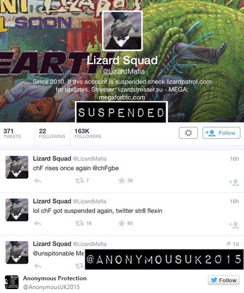 Trang Twitter của Lizard Squad 
