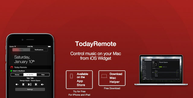 TodayRemote - dùng iPhone làm điều khiển từ xa cho máy Mac TodayRemote - dùng iPhone làm điều khiển từ xa cho máy Mac