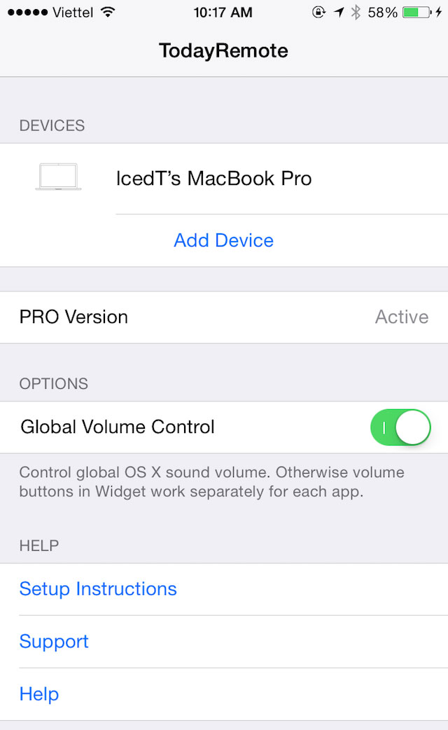TodayRemote - dùng iPhone làm điều khiển từ xa cho máy Mac TodayRemote - dùng iPhone làm điều khiển từ xa cho máy Mac