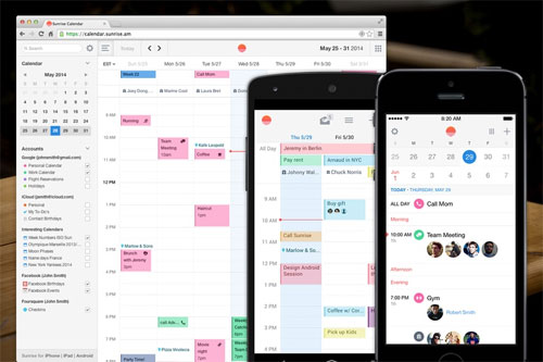 ứng dụng lịch đa nền tảng Sunrise ứng dụng lịch đa nền tảng Sunrise