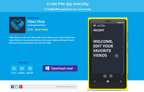 Video Shop đang miễn phí cho Windows Phone