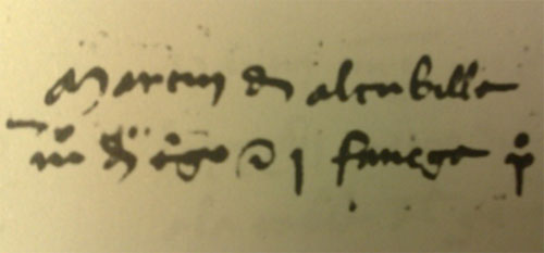 Biểu tượng @ xuất hiện trong 1 văn bản viết vào năm 1448 Biểu tượng @ xuất hiện trong 1 văn bản viết vào năm 1448