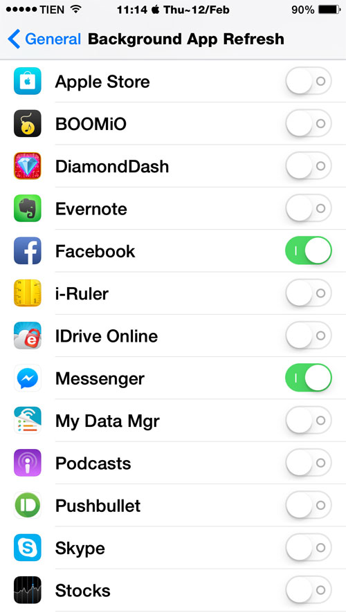 Hướng dẫn cài đặt trong Settings iOS 8 để tiết kiệm pin cho iPhone