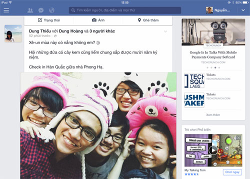 Facebook đang thử nghiệm sidebar mới cho app trên iPad Facebook đang thử nghiệm sidebar mới cho app trên iPad