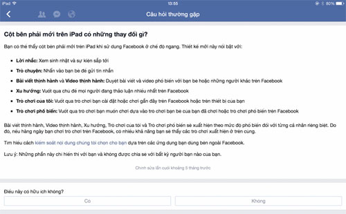 Facebook đang thử nghiệm sidebar mới cho app trên iPad Facebook đang thử nghiệm sidebar mới cho app trên iPad