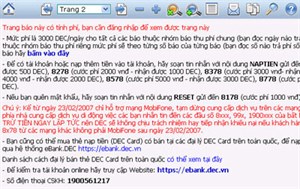 Cẩn thận mất tiền oan khi nạp tiền vào docbao.com