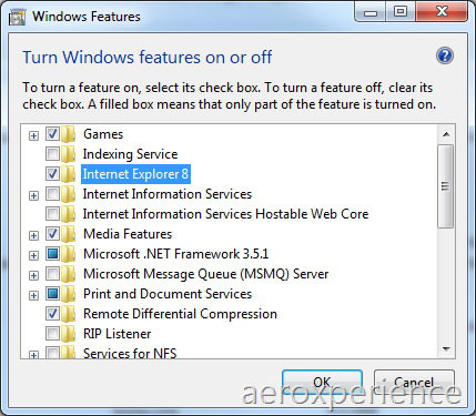 Windows 7 cho phép người dùng xóa bỏ IE8