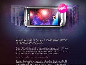 Samsung tìm người đại diện cho Omnia HD