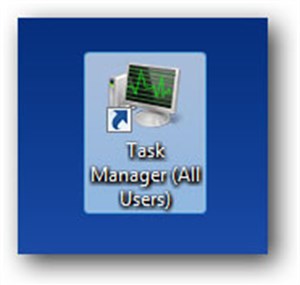 Tạo shortcut để mở Task Manager trong chế độ All User