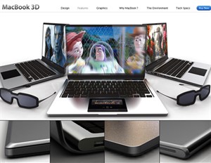 Ý tưởng Macbook Pro trang bị công nghệ 3D