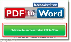 Chuyển đổi định dạng PDF thành Docs với Facebook App