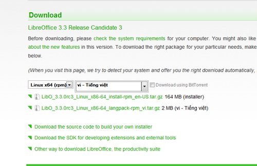 Cài đặt LibreOffice trong Ubuntu