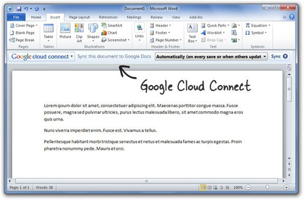 Sử dụng Microsoft Office cùng với Google Docs