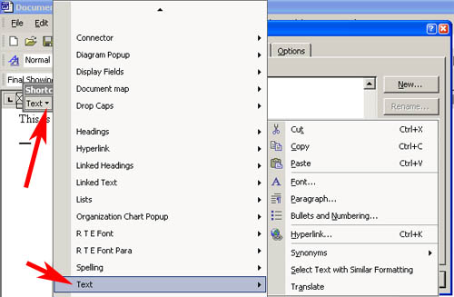 Thủ thuật Office: Tạo Shortcut Context menu trong MSWord