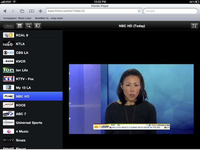 Giới thiệu ứng dụng xem tivi trực tiếp cho iPad