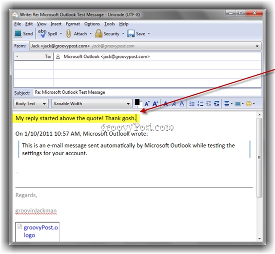Trả lời email trong Thunderbird với nội dung trích dẫn - quote ở trên