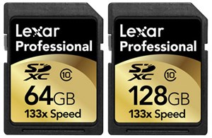Thẻ SDXC dung lượng tới 64 và 128GB của Lexar