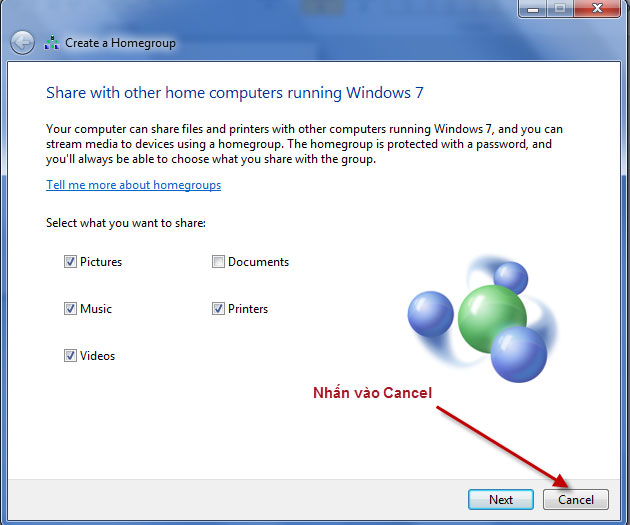 Nhấn chọn vào Cancel Nhấn chọn vào Cancel