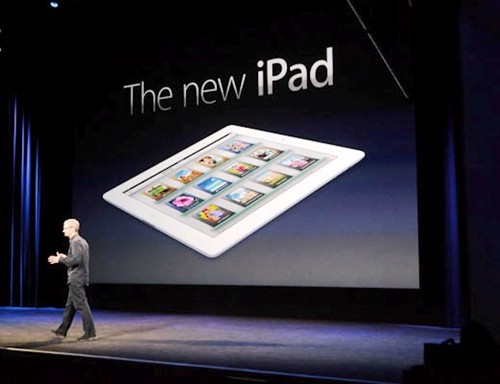 iPad thế hệ mới chỉ được gọi một cách đơn giản là The new iPad (iPad mới)!