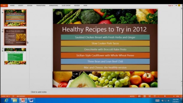 Màn hình ứng dụng One Note của Office 15 trên Windows 8