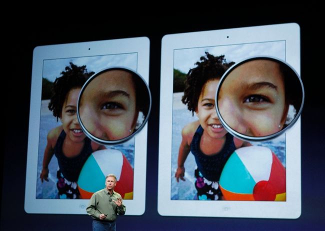 Hình ảnh trên New iPad nét hơn hẳn so với iPad 2.