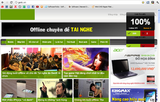 Kiểm tra và phát hiện link die trên web với Chrome