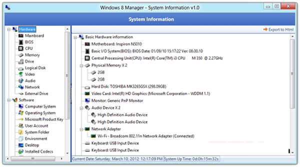 Tùy chỉnh và quản lí hệ thống trong Windows 8