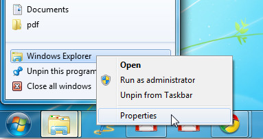 Thiết lập để Windows Explorer của Windows 7 mở thư mục theo ý mình Thiết lập để Windows Explorer của Windows 7 mở thư mục theo ý mình