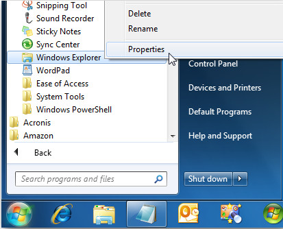 Thiết lập để Windows Explorer của Windows 7 mở thư mục theo ý mình Thiết lập để Windows Explorer của Windows 7 mở thư mục theo ý mình