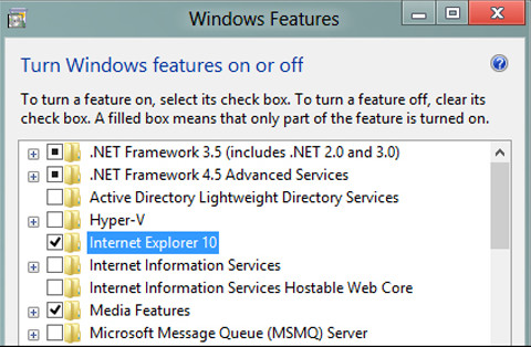 Cách gỡ bỏ Internet Explorer 10 trong Windows 8