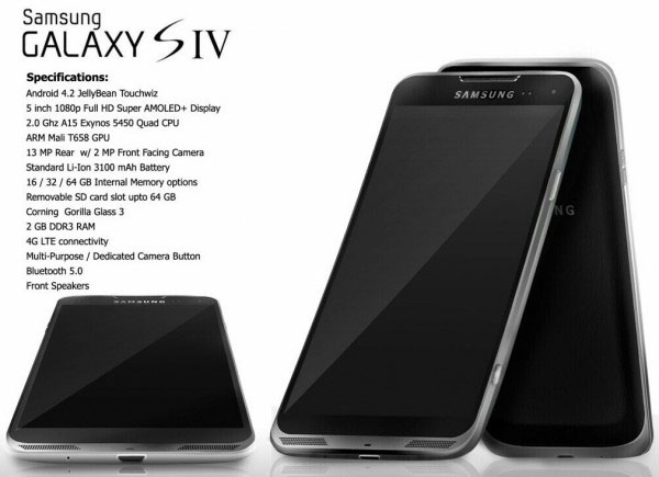 Mẫu Galaxy S IV bằng kim loại được người dùng ưa thích 45% người dùng muốn Galaxy S IV dùng vỏ kim loại