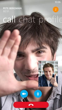 Skype trên Windows Phone 8 hỗ trợ video HD