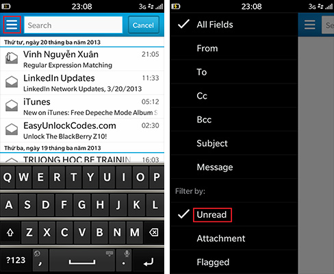 Hướng dẫn sử dụng BlackBerry Hub trên BlackBerry Z10
