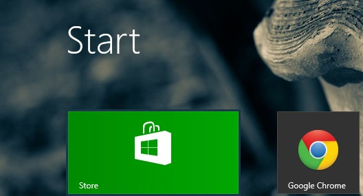 Truy cập vào màn hình Windows 8 Startscreen và tìm đến Windows Store Hướng dẫn cài đặt lại ứng dụng Modern UI trên máy tính Windows 8 mới