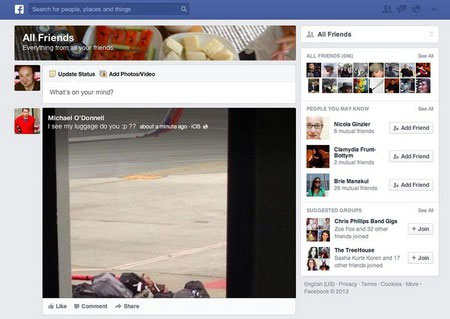 Mới lạ giao diện News Feed mới trên Facebook