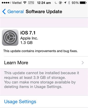 Apple bất ngờ tung bản cập nhật iOS 7.1 với nhiều tính năng mới