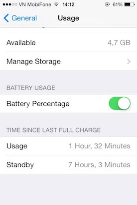 Người dùng phản hồi iOS 7.1 nhanh hết pin hơn