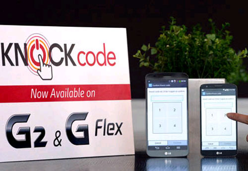 Tính năng Knock Code LG G2 và G Flex sắp được trang bị tính năng Knock Code