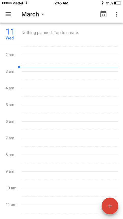 Google Calendar mới cho iPhone