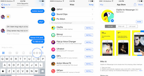 Cách dùng app bên thứ ba để gửi ảnh, video, âm thanh trong Facebook Messenger