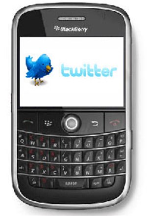 BlackBerry đã tương tác được với mạng Twitter 