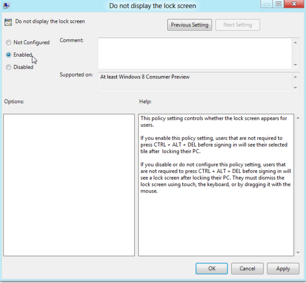 bỏ hiển thị màn hình khóa