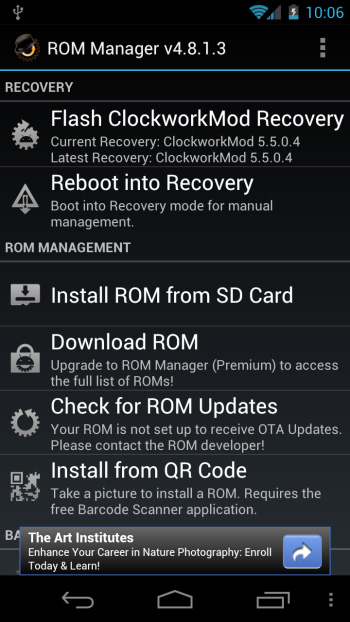 Rom manager