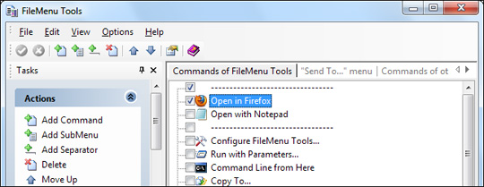 filemenu tools